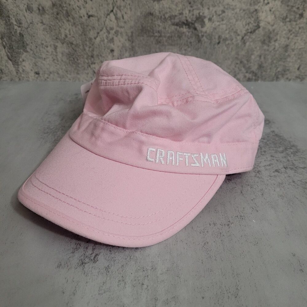 Craftsman Tools Pink Painters Style Hat Cap Adjustable Embroidered Newsboy New